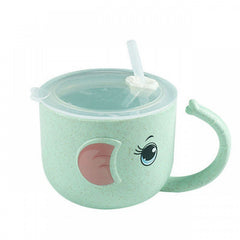 Silicone Straw Baby Feeding Bottle Mug
