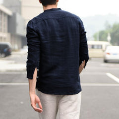 Men’s Plaid Turn-Down Collar Shirt