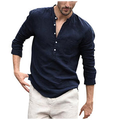 Men’s Plaid Turn-Down Collar Shirt