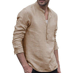 Men’s Plaid Turn-Down Collar Shirt