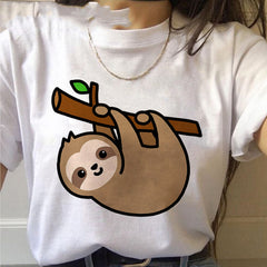 Women’s Kawaii Sloth Printed T-Shirt