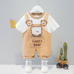 Baby Summer Cartoon Short-Sleeve Overalls