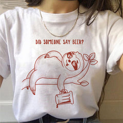 Women’s Kawaii Sloth Printed T-Shirt