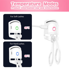 Heated Electric Eyelash Curler with Temperature Control