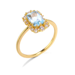 Ladies Fashion Inlaid Zircon Ring