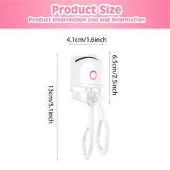 Heated Electric Eyelash Curler with Temperature Control