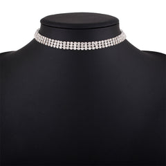 Trendy Full Rhinestone Alloy Necklace