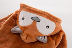 Cartoon Animal Hooded Baby Bathrobe