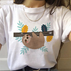 Women’s Kawaii Sloth Printed T-Shirt