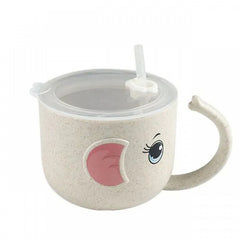 Silicone Straw Baby Feeding Bottle Mug