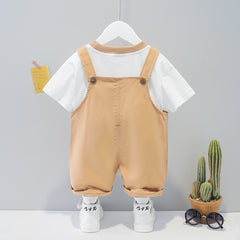 Baby Summer Cartoon Short-Sleeve Overalls