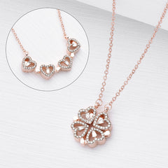 Retro Magnetic Four-Leaf Clover Necklace