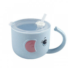 Silicone Straw Baby Feeding Bottle Mug