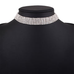 Trendy Full Rhinestone Alloy Necklace