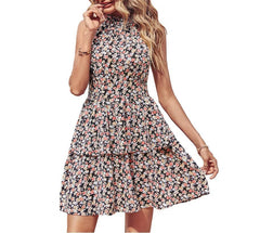 Women’s Boho Halter Backless Summer Dress