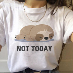Women’s Kawaii Sloth Printed T-Shirt