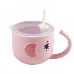 Silicone Straw Baby Feeding Bottle Mug
