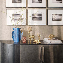 Golden Deer Resin Decorative Sculpture