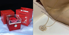 Retro Magnetic Four-Leaf Clover Necklace
