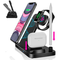 Quick-Charge 15W Folding 4-in-1 Wireless Charger