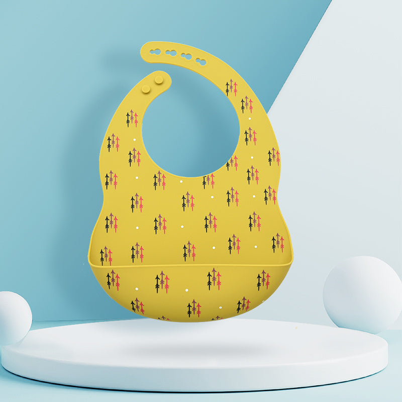 Silicone Baby Feeding Bib with Pocket