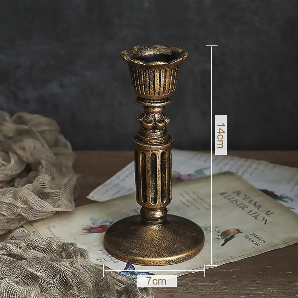 Elegant Golden Candle Holder Decoration