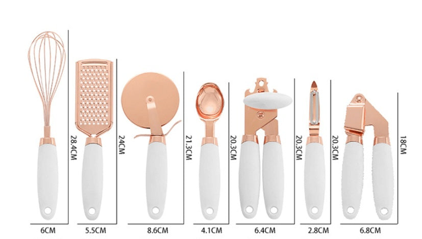 Copper Plated Kitchen Peeler Gadget Set