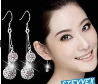 Round Zircon Diamond Ball Earrings