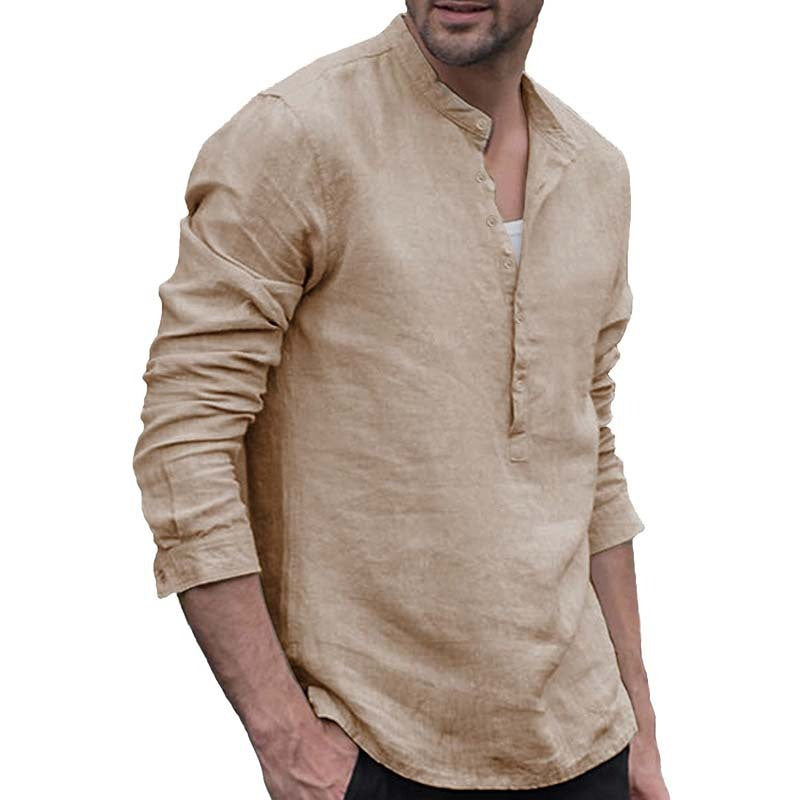 Men’s Plaid Turn-Down Collar Shirt