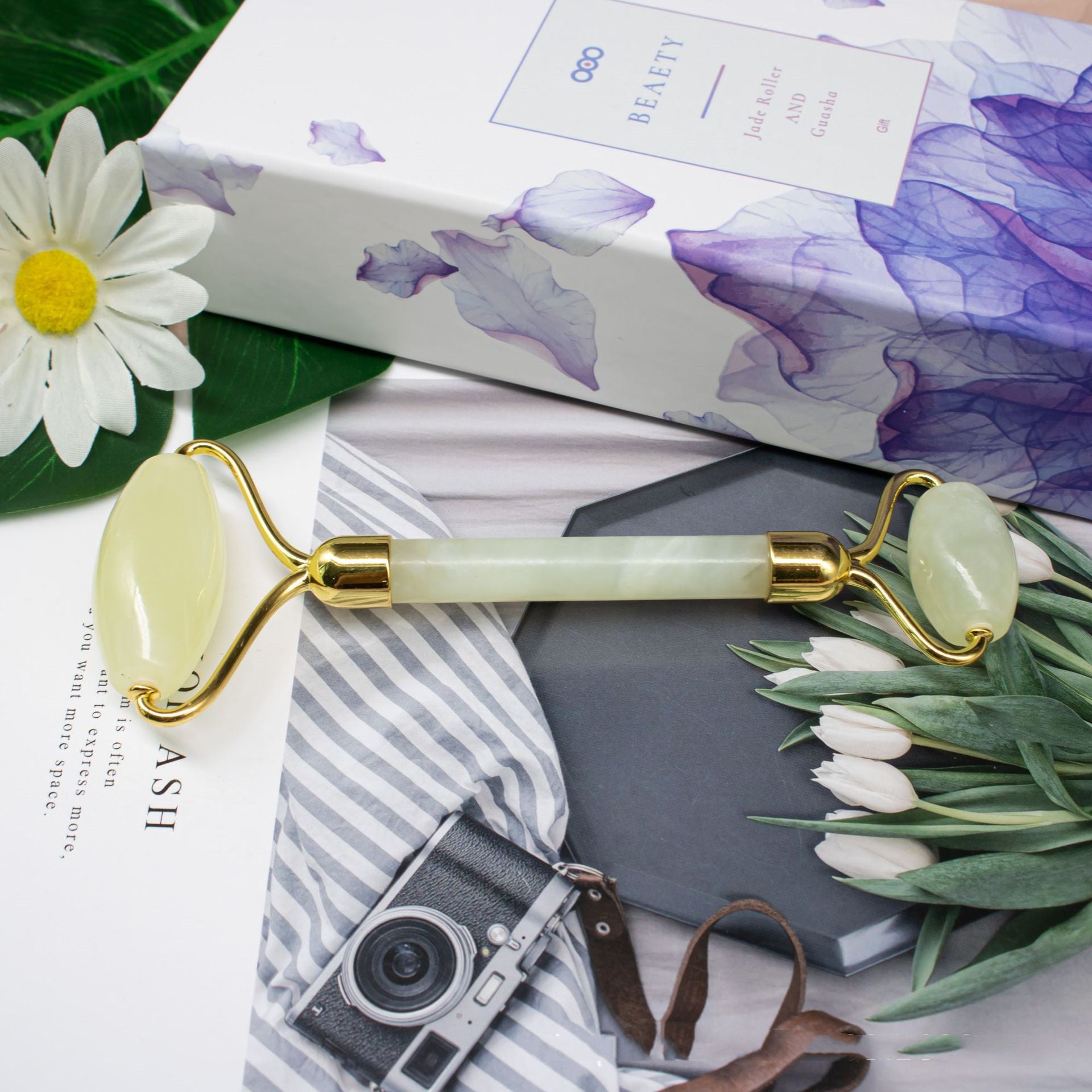 Jade Double-Head Facial Roller Massager