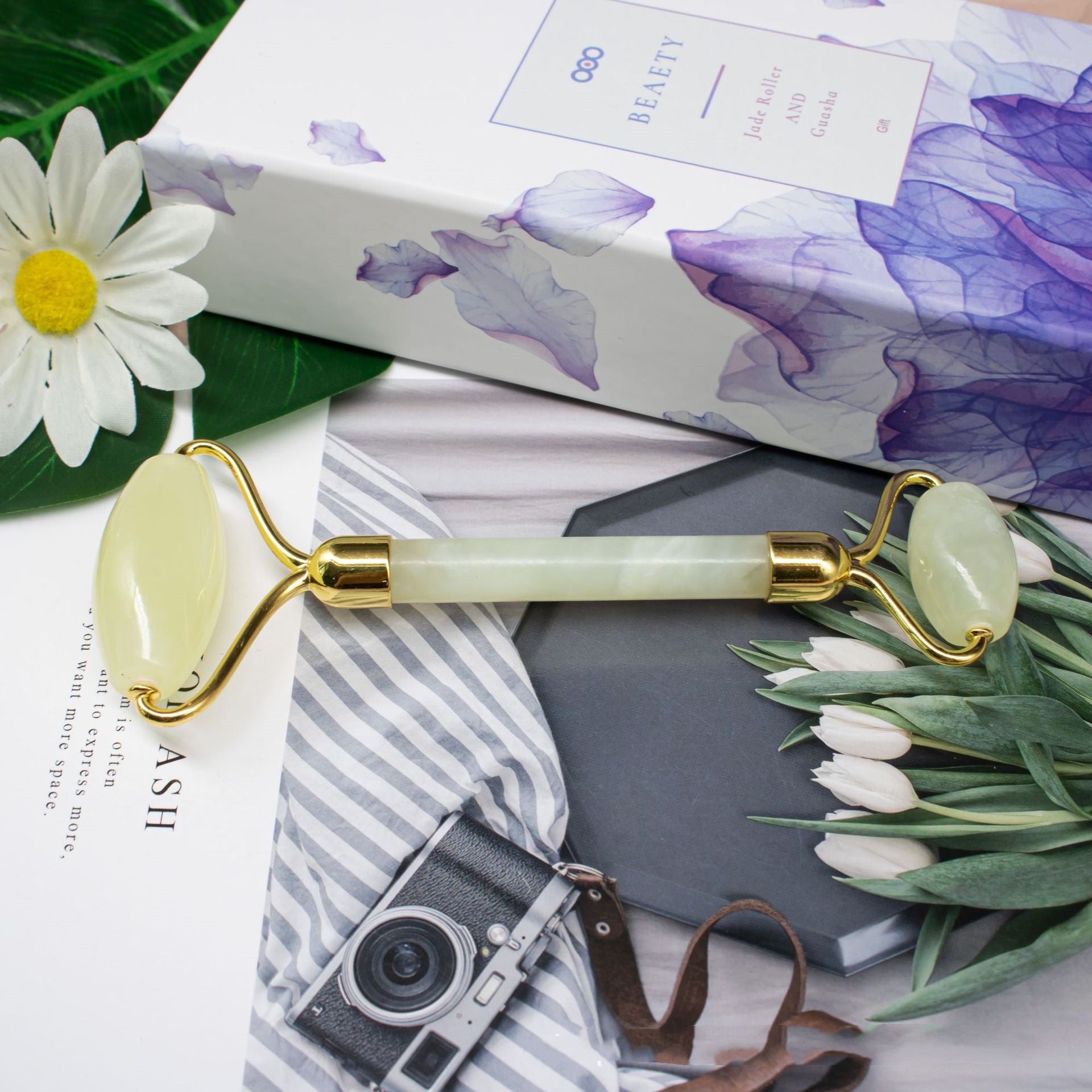 Jade Double-Head Facial Roller Massager