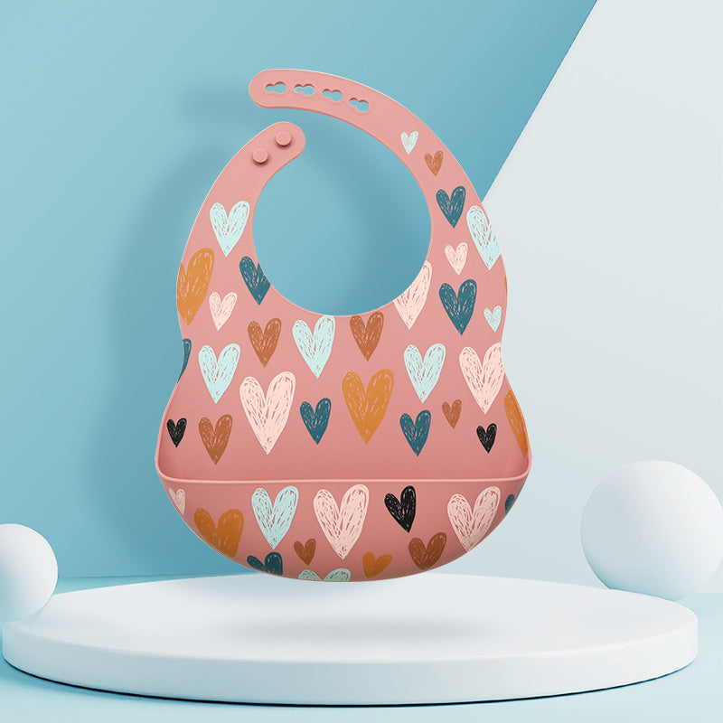 Silicone Baby Feeding Bib with Pocket
