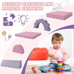 10PCS Kids Couch For Playroom, Baby Climbing And Crawl Foam Play Set, Foam Climbing Blocks Convertible Sofa ,Kids Play Couch, Indoor Climbing Structure For Toddlers, Infant, Kids, Pre-school