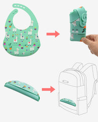 Silicone Baby Feeding Bib with Pocket
