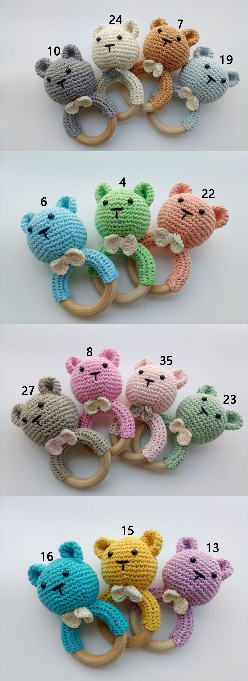 Lotus Hand Hook Crochet Wool Teether