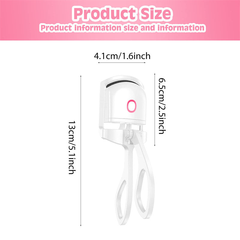 Heated Electric Eyelash Curler with Temperature Control