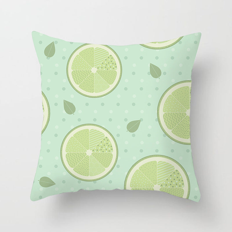 Colorful Fruit Print Sofa Cushion Cover