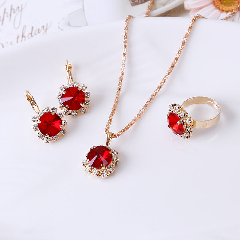 Fashion Round Crystal Jewelry Set