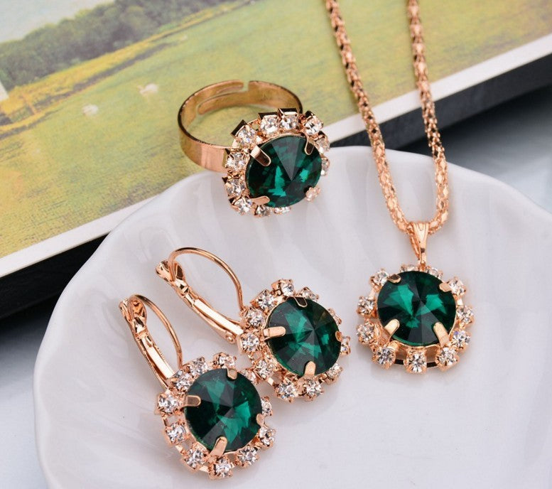 Fashion Round Crystal Jewelry Set