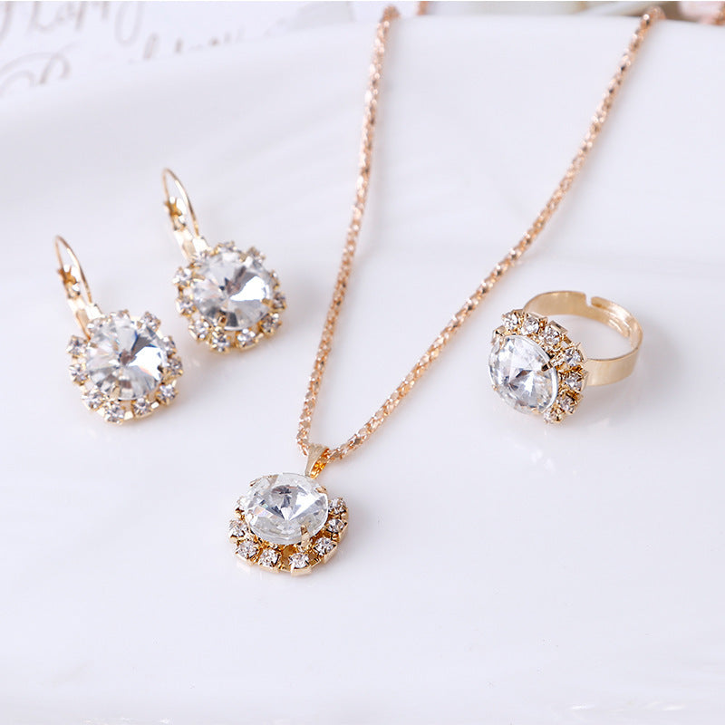 Fashion Round Crystal Jewelry Set