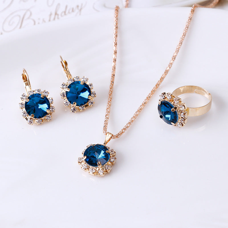 Fashion Round Crystal Jewelry Set