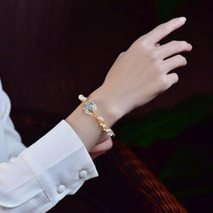 Gold Plated Vintage Pearl Bracelet
