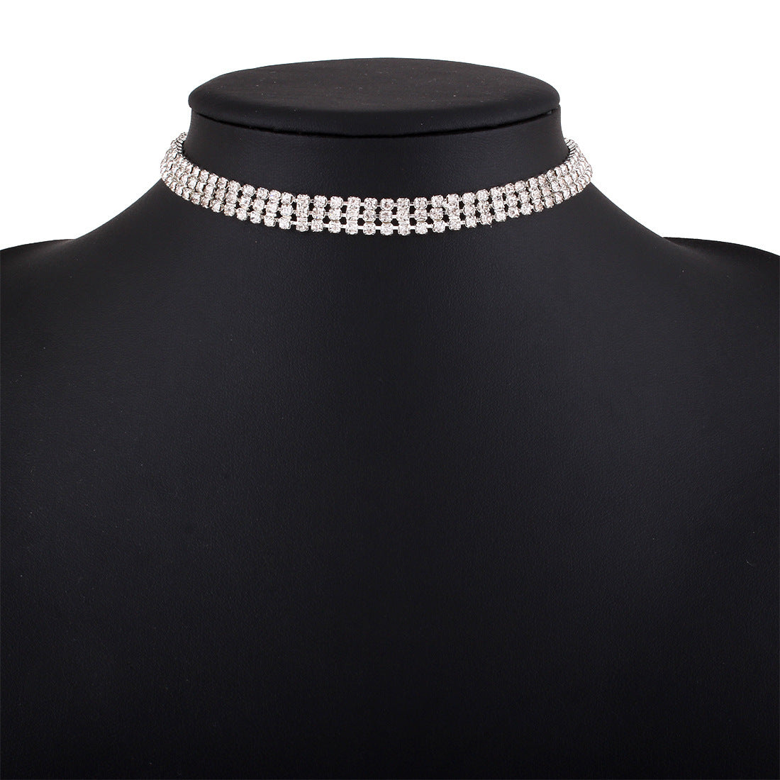 Trendy Full Rhinestone Alloy Necklace