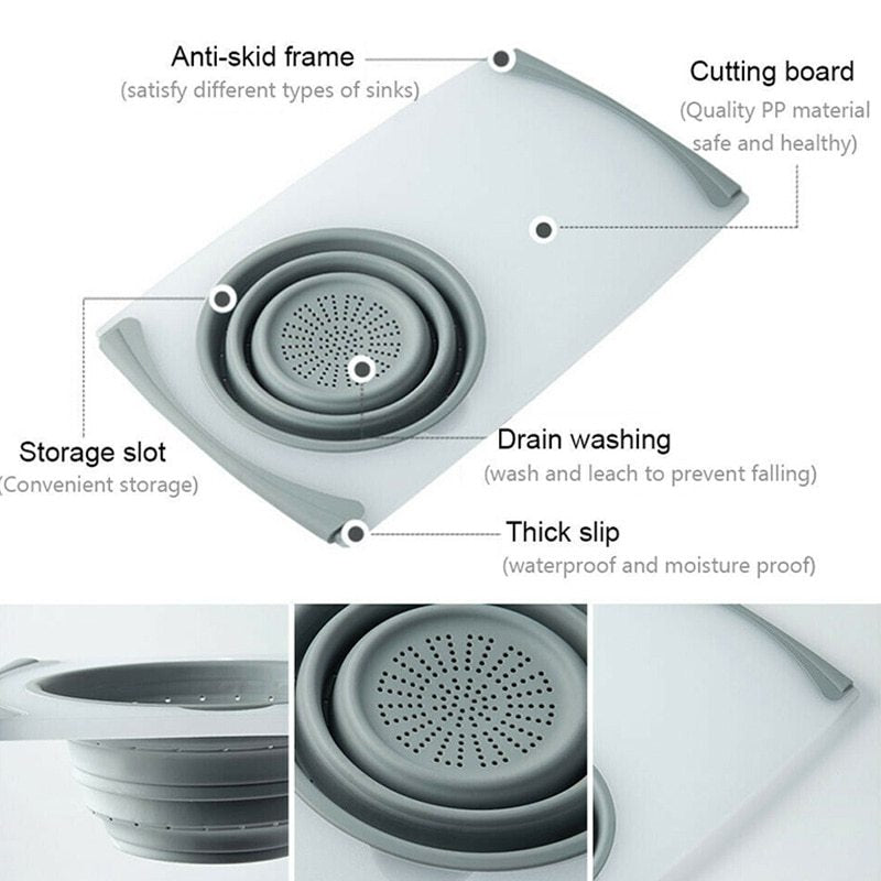 Innovative 3-in-1 Folding Chopping Board
