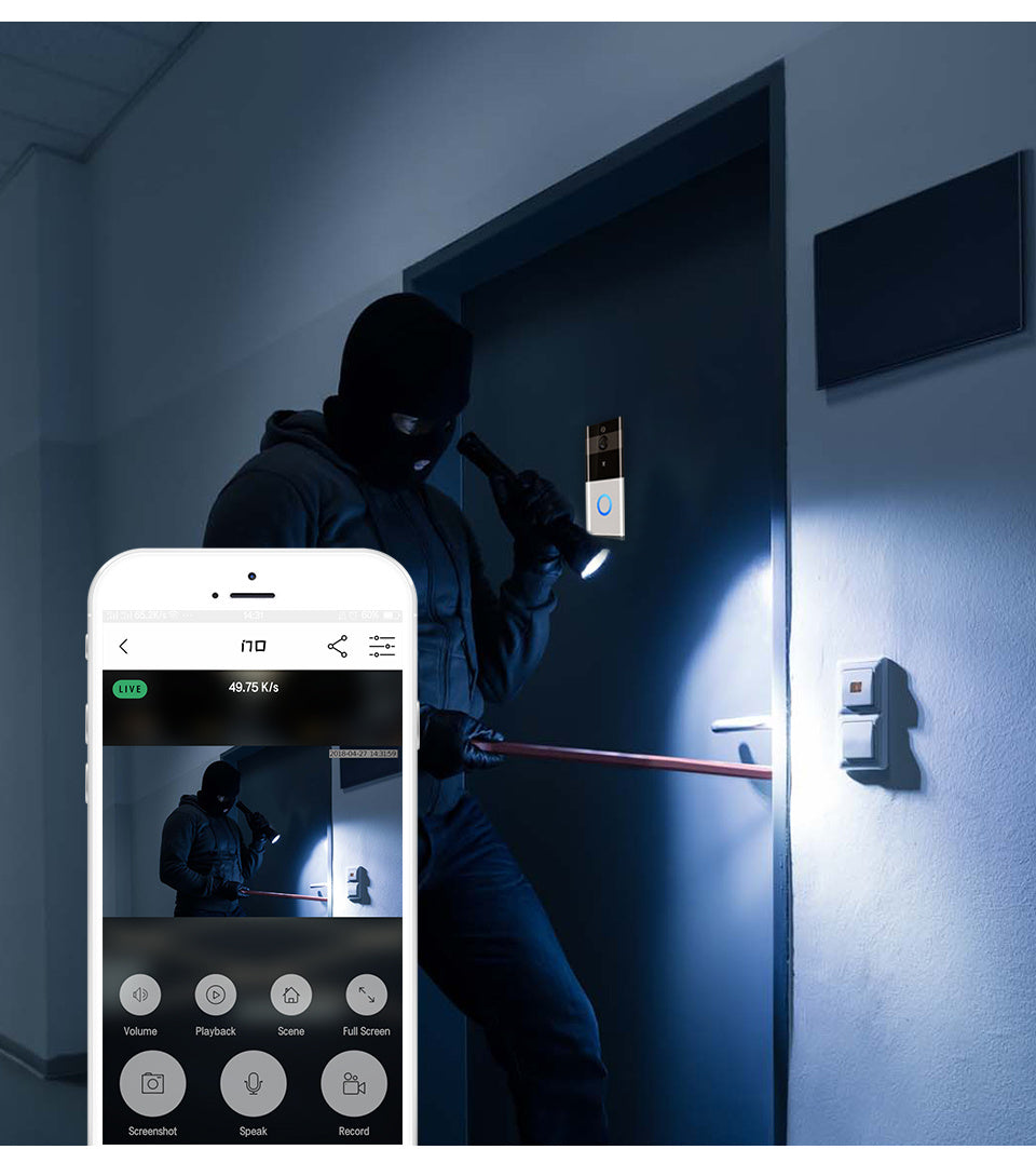 Marlboze 720P WiFi Smart Video Doorbell