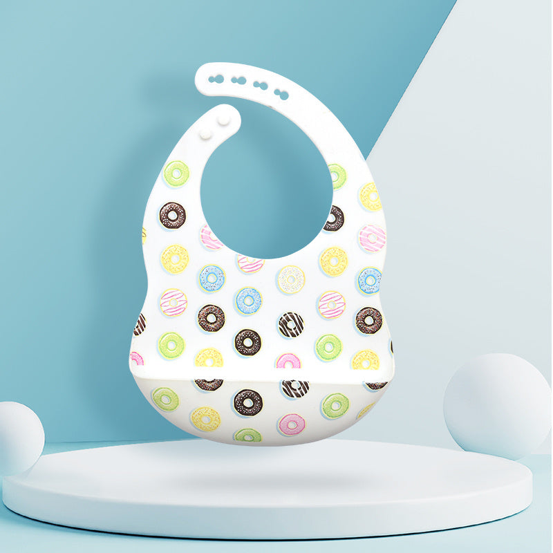 Silicone Baby Feeding Bib with Pocket