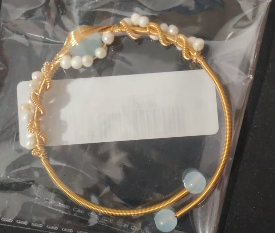 Gold Plated Vintage Pearl Bracelet