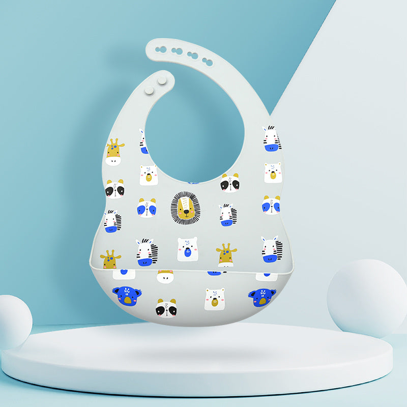 Silicone Baby Feeding Bib with Pocket