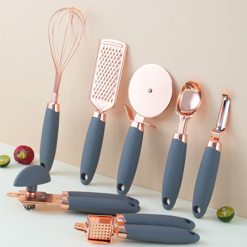 Copper Plated Kitchen Peeler Gadget Set