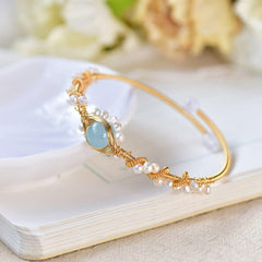 Gold Plated Vintage Pearl Bracelet